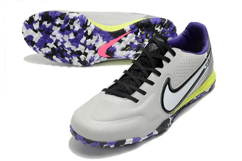 Nike Tiempo Legend 9 Pro TF - Gray/Vibrant Purple/Neon Yellow