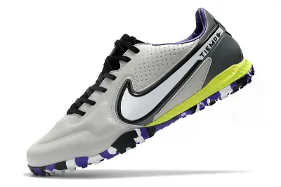 Nike Tiempo Legend 9 Pro TF - Gray/Vibrant Purple/Neon Yellow