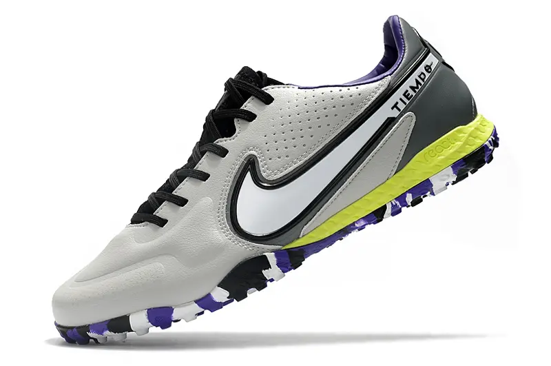 Nike Tiempo Legend 9 Pro TF - Gray/Vibrant Purple/Neon Yellow