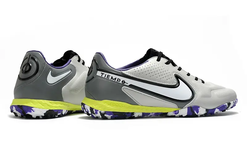 Nike Tiempo Legend 9 Pro TF - Gray/Vibrant Purple/Neon Yellow
