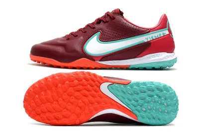 Nike Tiempo Legend 9 Pro TF - Maroon/Coral/Teal