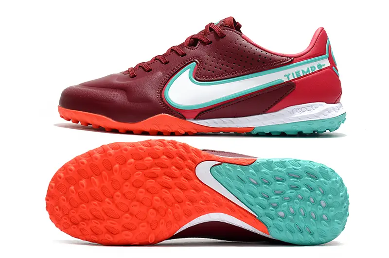 Nike Tiempo Legend 9 Pro TF - Maroon/Coral/Teal