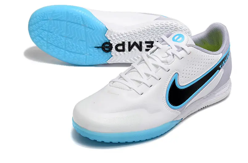 Nike Tiempo Legend 9 Pro IC - White/Sky Blue/Charcoal Gray