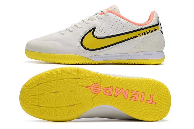 Nike Tiempo Legend 9 Pro IC - White/Vibrant Yellow/Coral Pink