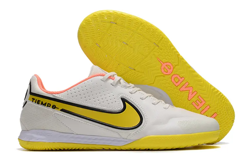 Nike Tiempo Legend 9 Pro IC - White/Vibrant Yellow/Coral Pink