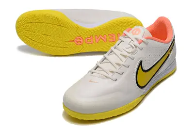 Nike Tiempo Legend 9 Pro IC - White/Vibrant Yellow/Coral Pink