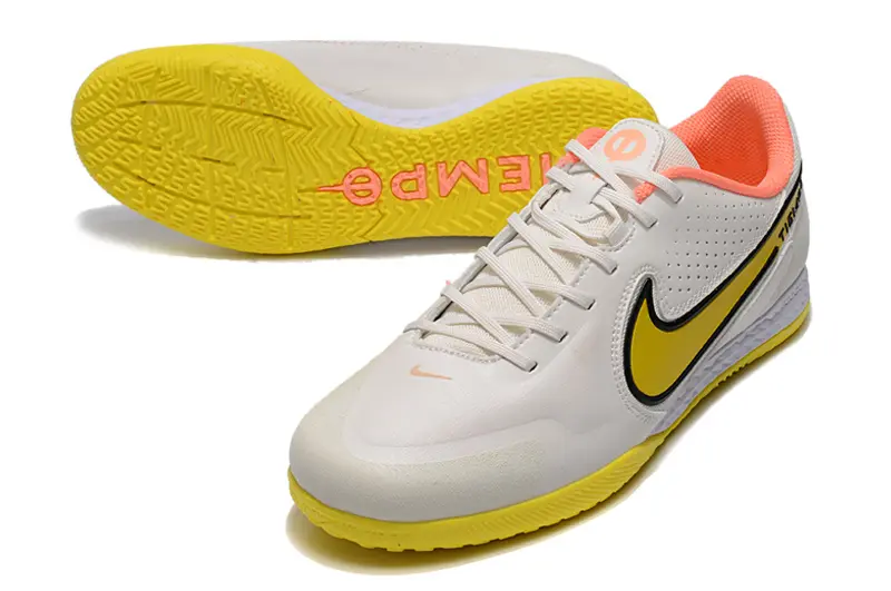 Nike Tiempo Legend 9 Pro IC - White/Vibrant Yellow/Coral Pink