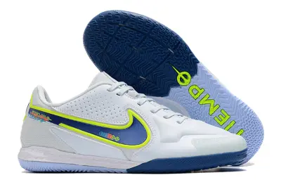 Nike Tiempo Legend 9 Pro IC - White/Electric Blue/Luminous Yellow