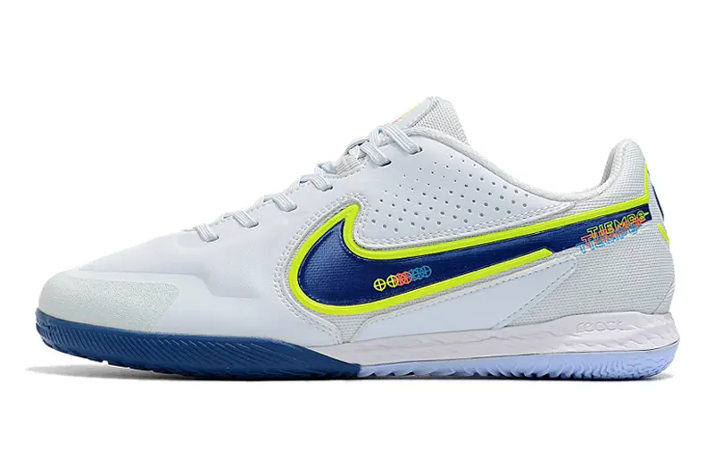 Nike Tiempo Legend 9 Pro IC - White/Electric Blue/Luminous Yellow