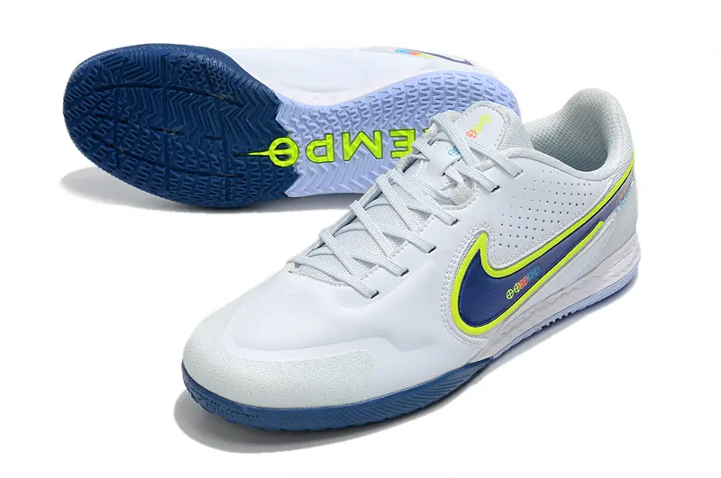 Nike Tiempo Legend 9 Pro IC - White/Electric Blue/Luminous Yellow