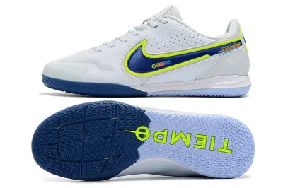 Nike Tiempo Legend 9 Pro IC - White/Electric Blue/Luminous Yellow