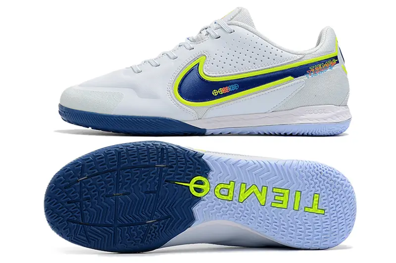Nike Tiempo Legend 9 Pro IC - White/Electric Blue/Luminous Yellow