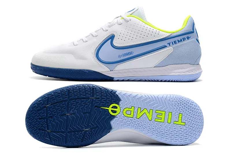 Nike Tiempo Legend 9 Pro IC - White/Sky Blue/Lime Green