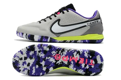 Nike Tiempo Legend 9 Pro IC - Grey/Vivid Purple/Lime Yellow