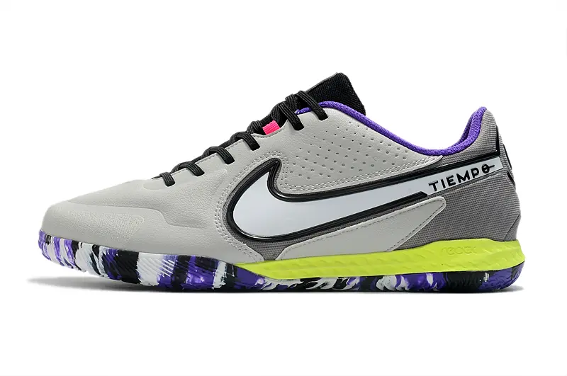 Nike Tiempo Legend 9 Pro IC - Grey/Vivid Purple/Lime Yellow