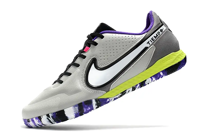Nike Tiempo Legend 9 Pro IC - Grey/Vivid Purple/Lime Yellow