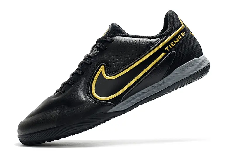 Nike Tiempo Legend 9 Pro IC - Black/Gold Accent/Charcoal Sole