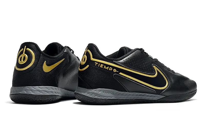 Nike Tiempo Legend 9 Pro IC - Black/Gold Accent/Charcoal Sole