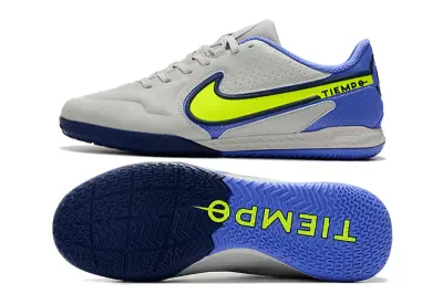 Nike Tiempo Legend 9 Pro IC - Gray/Vivid Green/Navy Blue