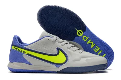 Nike Tiempo Legend 9 Pro IC - Gray/Vivid Green/Navy Blue