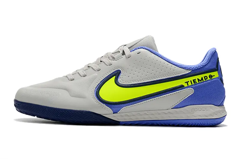 Nike Tiempo Legend 9 Pro IC - Gray/Vivid Green/Navy Blue