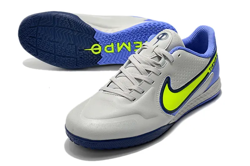 Nike Tiempo Legend 9 Pro IC - Gray/Vivid Green/Navy Blue