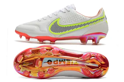 Nike Tiempo Legend 9 Elite FG - White/Neon Yellow/Coral Orange