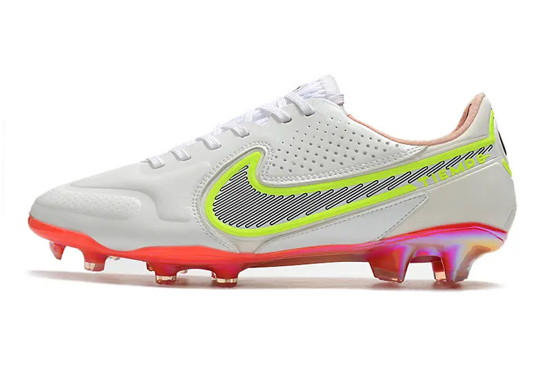 Nike Tiempo Legend 9 Elite FG - White/Neon Yellow/Coral Orange