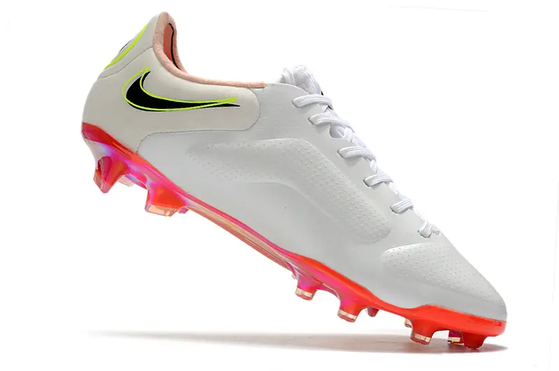 Nike Tiempo Legend 9 Elite FG - White/Neon Yellow/Coral Orange