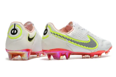 Nike Tiempo Legend 9 Elite FG - White/Neon Yellow/Coral Orange