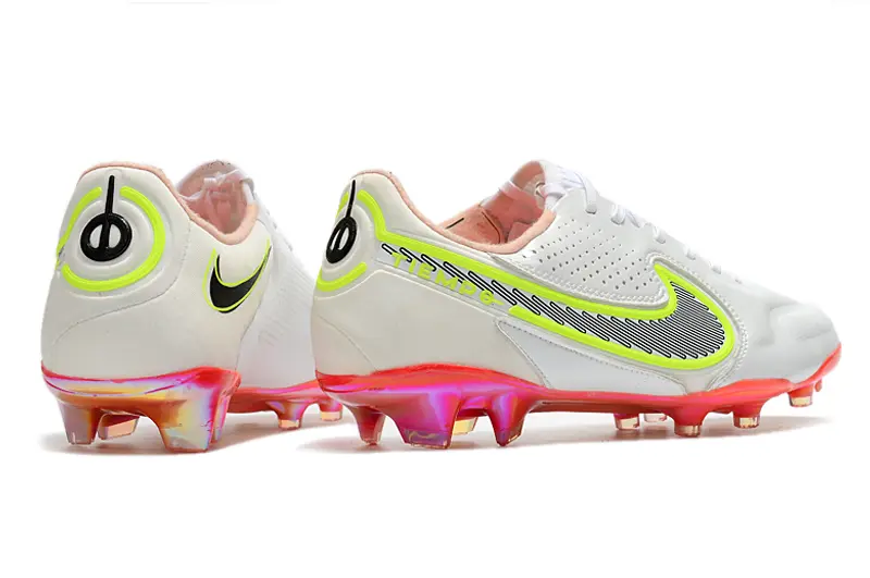 Nike Tiempo Legend 9 Elite FG - White/Neon Yellow/Coral Orange