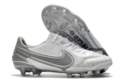 Nike Tiempo Legend 9 Elite FG - White/Silver Grey/Metallic Silver