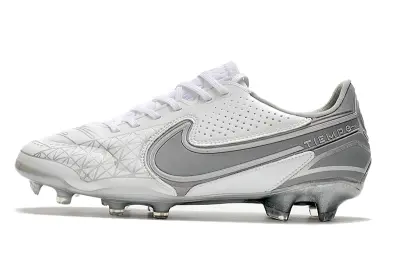 Nike Tiempo Legend 9 Elite FG - White/Silver Grey/Metallic Silver