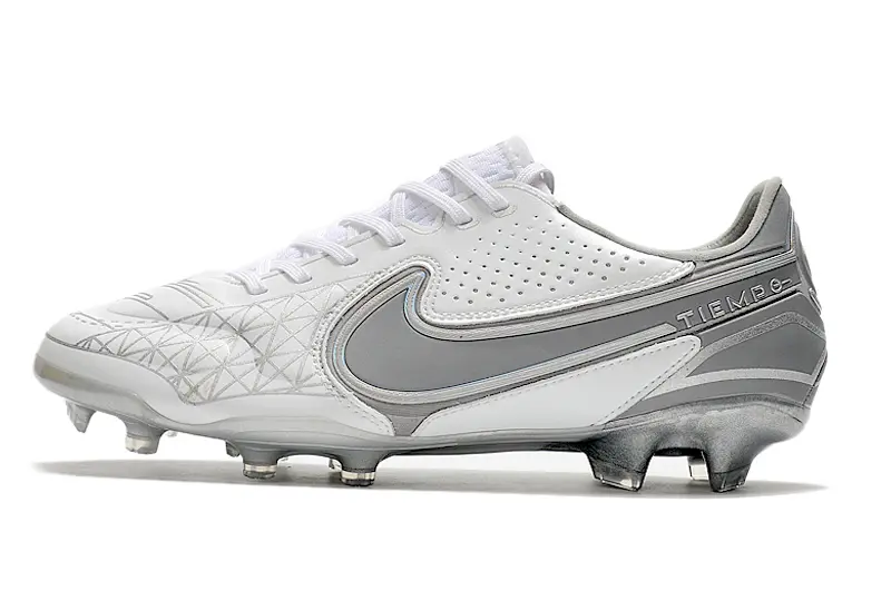 Nike Tiempo Legend 9 Elite FG - White/Silver Grey/Metallic Silver