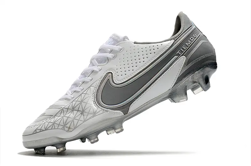 Nike Tiempo Legend 9 Elite FG - White/Silver Grey/Metallic Silver