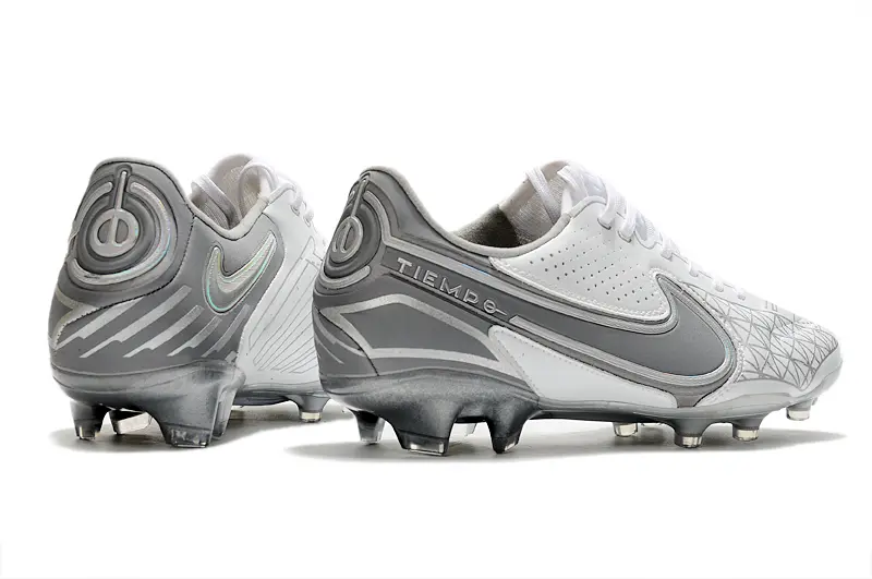 Nike Tiempo Legend 9 Elite FG - White/Silver Grey/Metallic Silver
