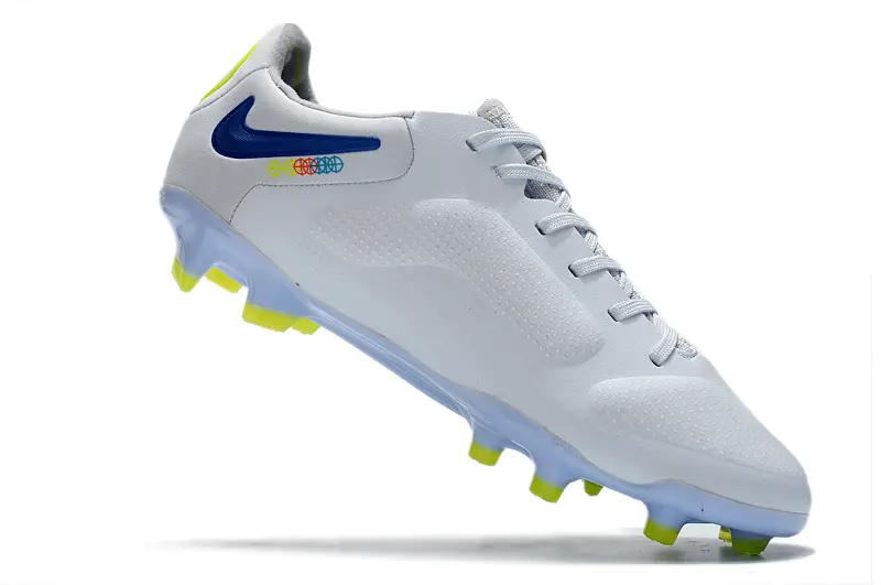 Nike Tiempo Legend 9 Elite FG - White/Electric Blue/Neon Yellow