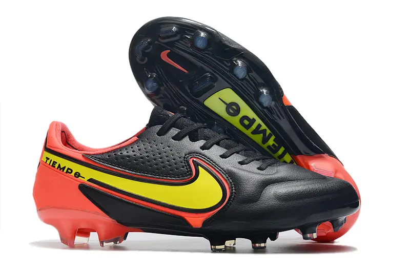 Nike Tiempo Legend 9 Elite FG - Black/Electric Yellow/Coral Red