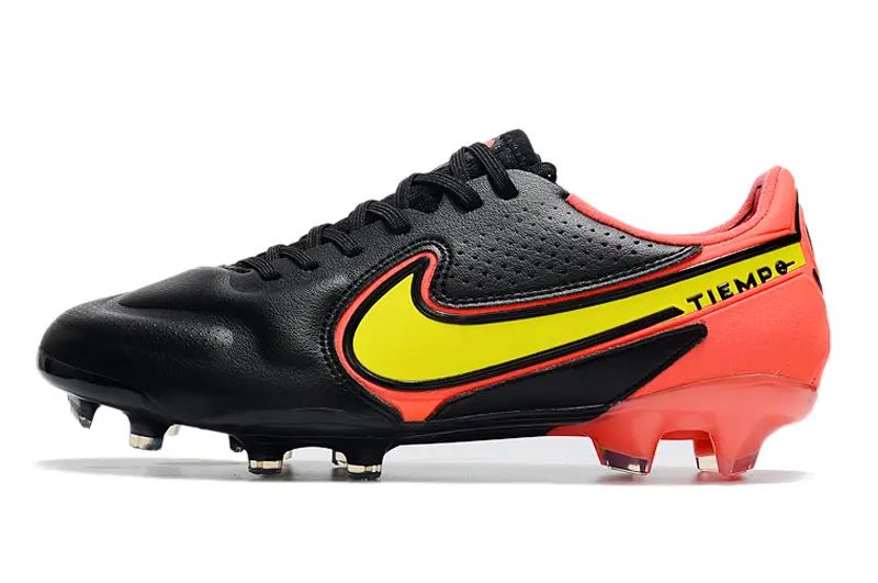 Nike Tiempo Legend 9 Elite FG - Black/Electric Yellow/Coral Red