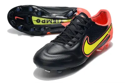 Nike Tiempo Legend 9 Elite FG - Black/Electric Yellow/Coral Red