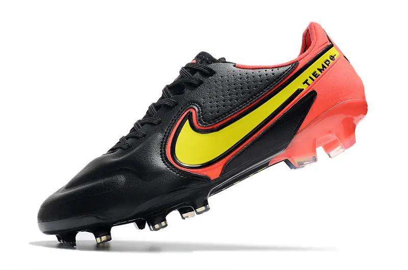 Nike Tiempo Legend 9 Elite FG - Black/Electric Yellow/Coral Red