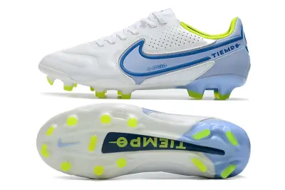 Nike Tiempo Legend 9 Elite FG - White/Sky Blue/Lime Green