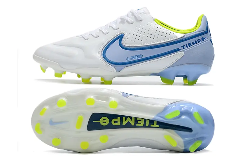 Nike Tiempo Legend 9 Elite FG - White/Sky Blue/Lime Green