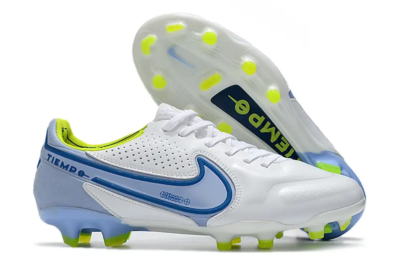 Nike Tiempo Legend 9 Elite FG - White/Sky Blue/Lime Green