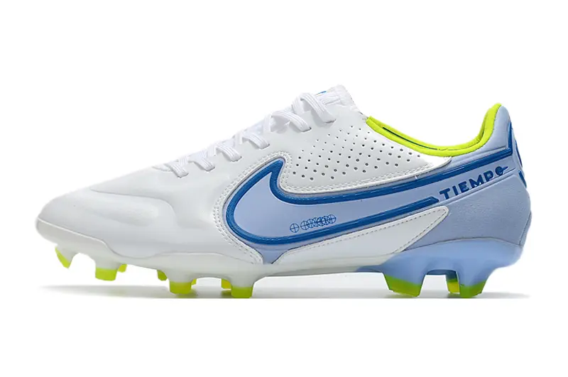 Nike Tiempo Legend 9 Elite FG - White/Sky Blue/Lime Green
