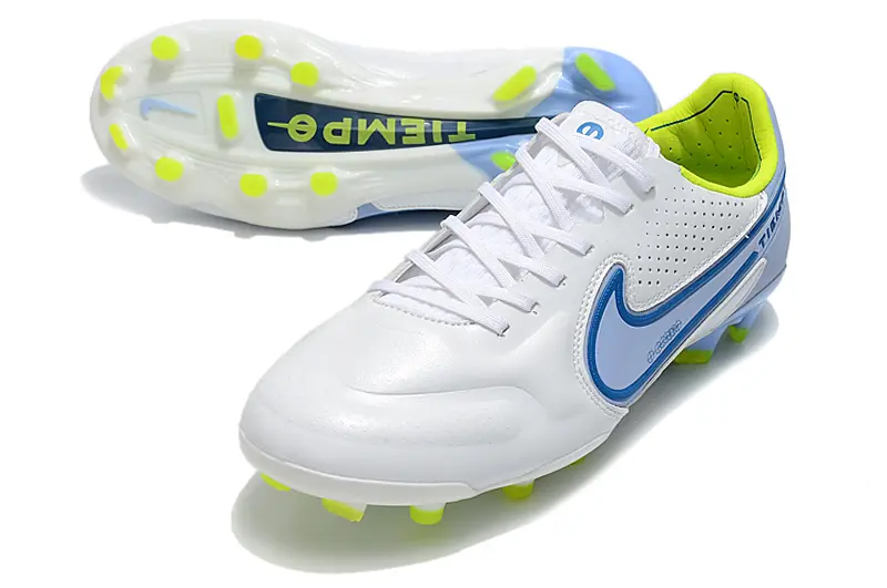 Nike Tiempo Legend 9 Elite FG - White/Sky Blue/Lime Green