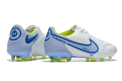 Nike Tiempo Legend 9 Elite FG - White/Sky Blue/Lime Green