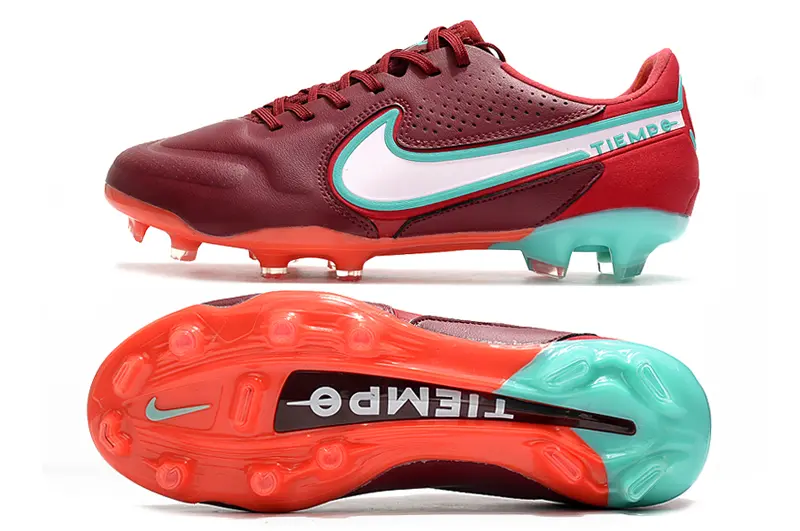 Nike Tiempo Legend 9 Elite FG - Maroon/Aqua Green/Coral Orange