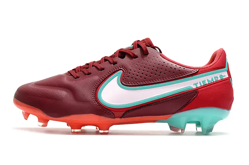 Nike Tiempo Legend 9 Elite FG - Maroon/Aqua Green/Coral Orange