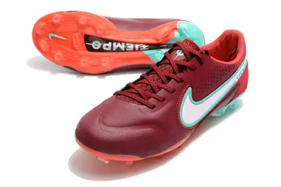 Nike Tiempo Legend 9 Elite FG - Maroon/Aqua Green/Coral Orange